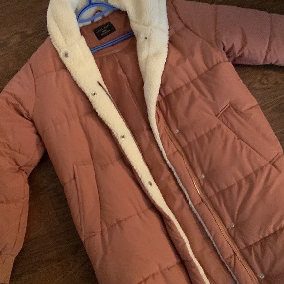 Very warm jacket rose colour Love Tree, worn only twice , slightly big for me - Picture 3 of 5